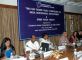 Dignitaries at the conference (L to R)- Ms Binalakshmi Nepram, Secy. Gen. CAFI, Shri Gaddam Dharmendra, Ministry of External Affairs, Dr. Lawrence Prabhakar, Lt. Gen. (retd.) Dr. BS Malik, President CAFI,Ms. Clare De Silva, Mr. Vincent Nicod