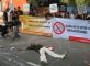 Lie Down Action at Jantar Mantar, New Delhi, depicting cluster munition victims on Global Day of Action to Ban Cluster Bombs, October 2008