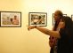 Raghu Rai with Binalakshmi Nepram seeing pictures of Shri Rai taken in Manipur during the inauguration of the photo-exhibition "A Farewell to Arms" on 20 September 2009 in New Delhi