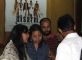 CAFI Secretary General Binalakshmi Nepram (left) with guests of the India Premier of "disarm.", a film on the Landmine Issue by Mary Wareham and Brian Liu, on 1 October 2009 in New Delhi