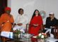 Participants of the Panel Discussion during the Intern-Faith Meeting on 12 September 2009 at Lotus Temple, New Delhi (from left): Swami Agnivesh, Father M.D. Thomas, Sadhvi Om Prabha Bharti, Maulana Mansoor